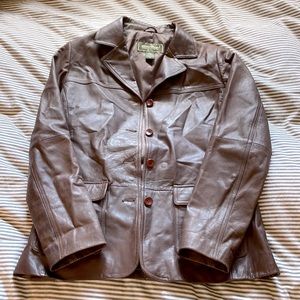 Eddie Bauer lamb leather jacket
